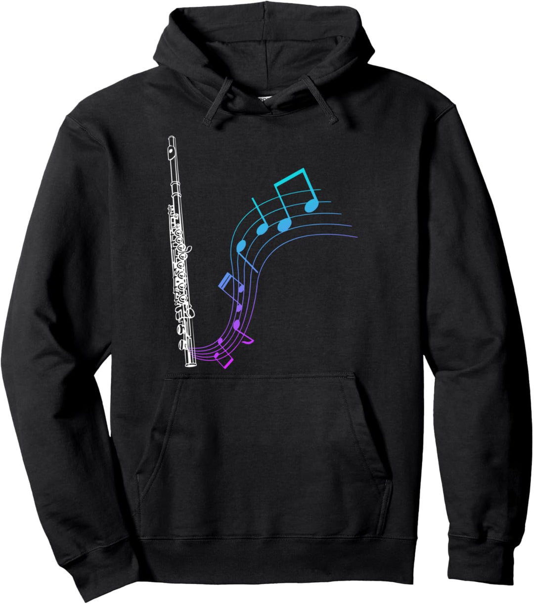 Noten Querflöte Pullover Hoodie