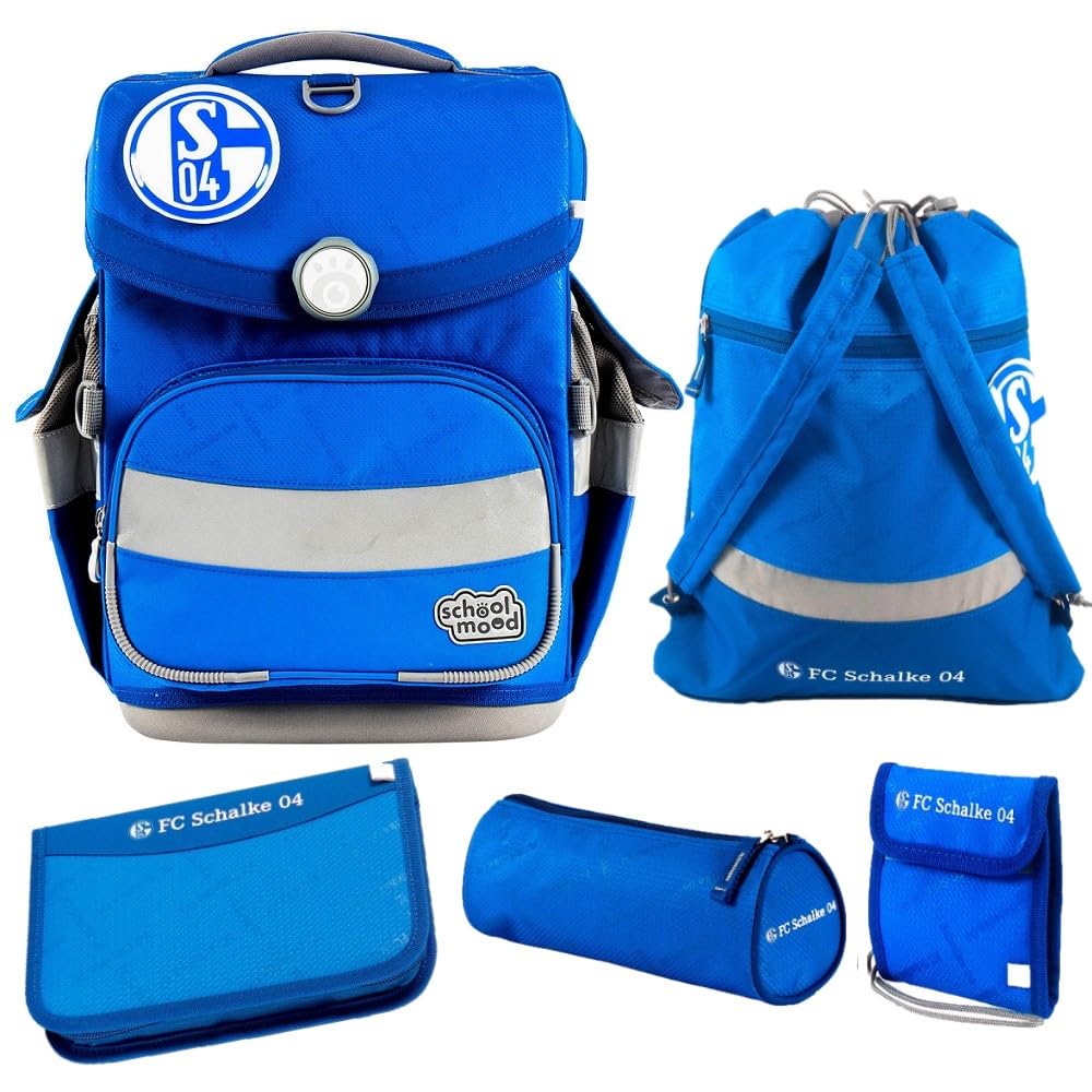 Familando - School Mood Timeless Air+ Schulranzen Set 6-teilig mit Federmappe - Sonder-Edition FC Sc