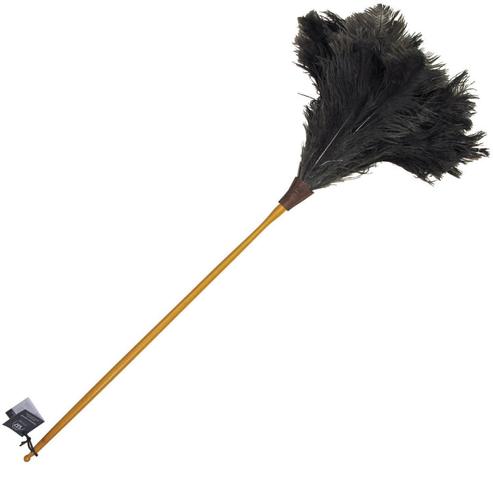 Redecker Staubwedel mit Straussenfedern und Griff aus Buche, 1,2 m lang