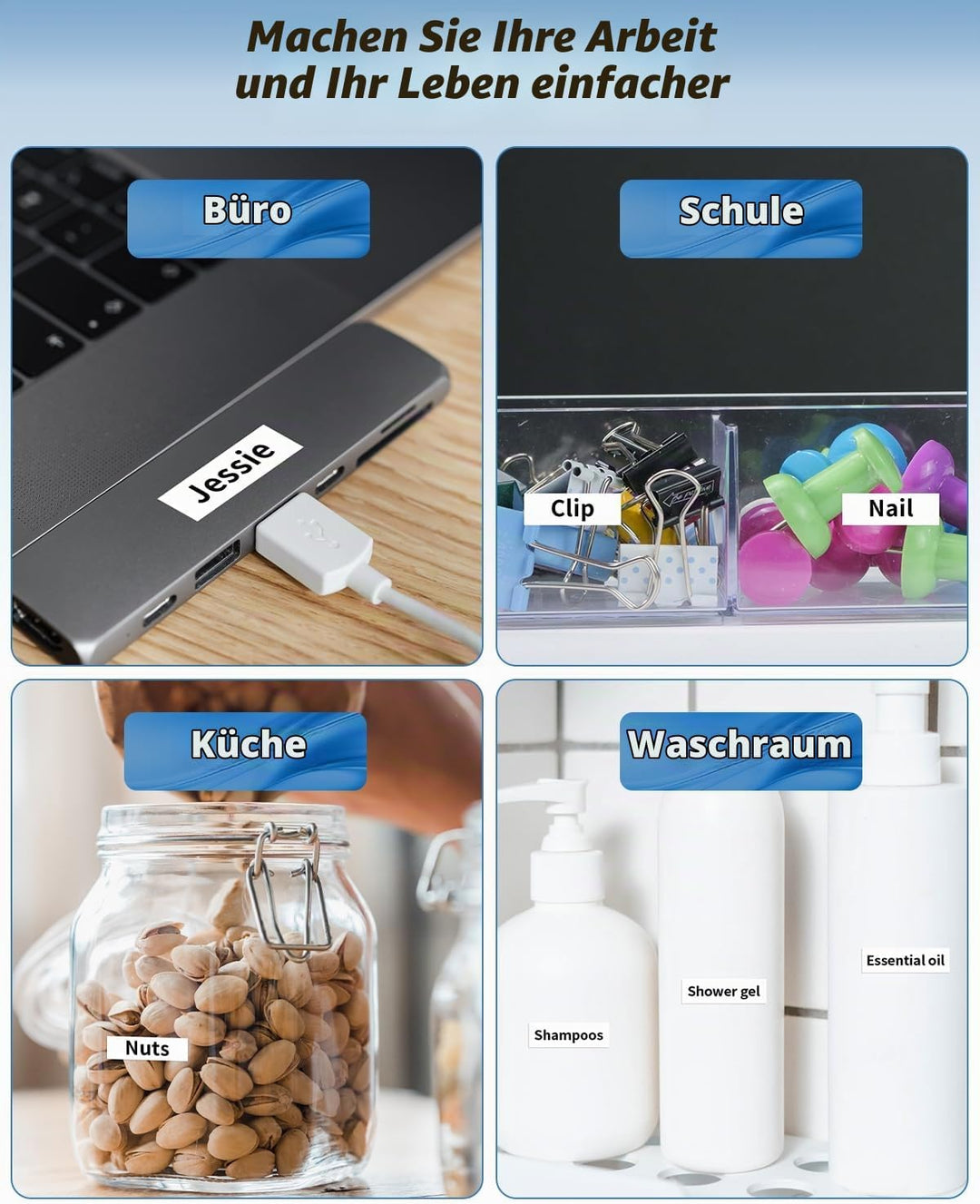 Aken Kompatibel mit Dymo Letratag Etikettenband 12mm Kompatibel mit Dymo LetraTag LT100H LT100T LT11