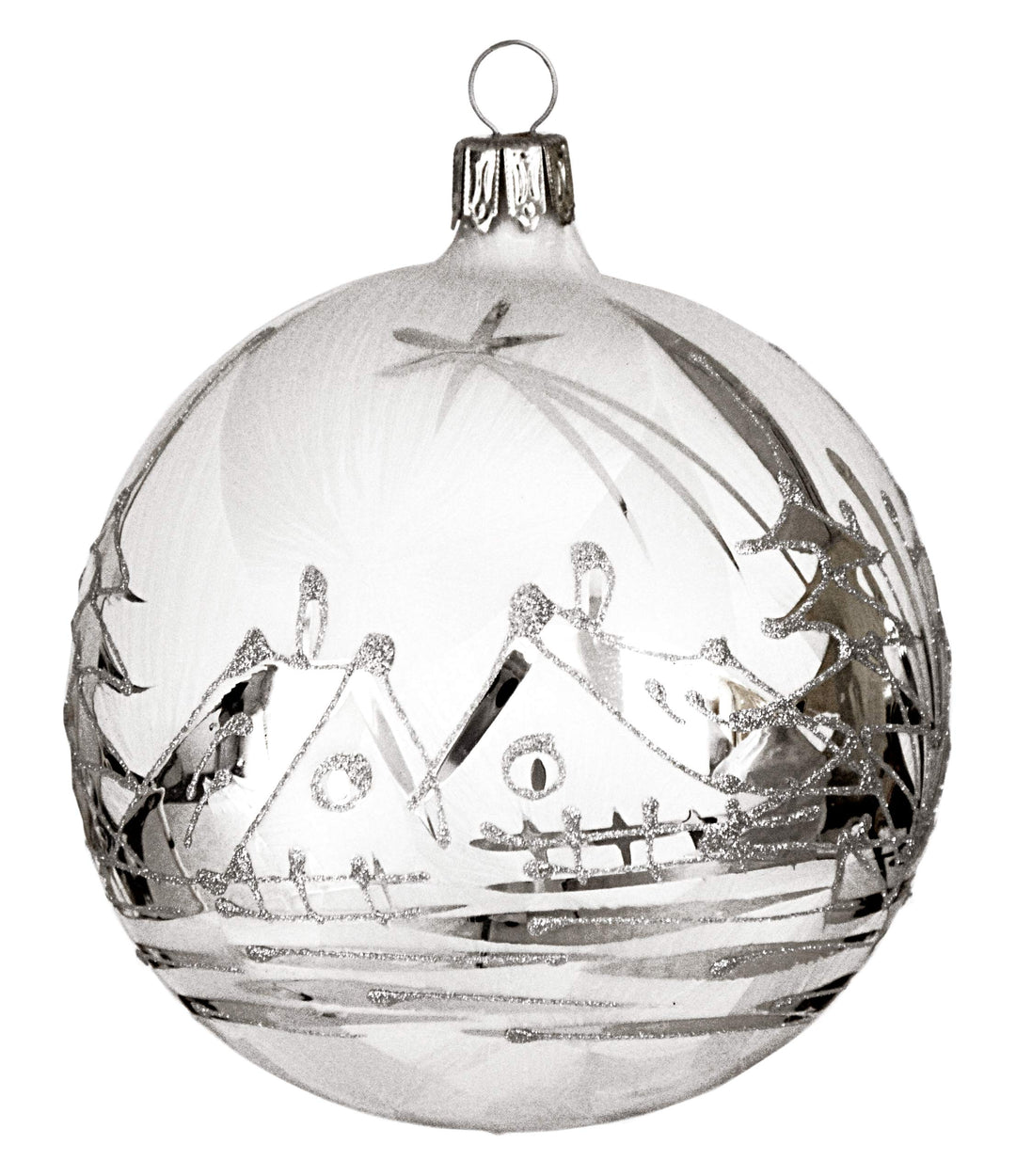 Jingle Bells Lauscha Christbaumkugel 10cm Winterzauber