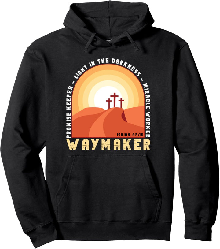 Vintage Waymaker Versprechen Hüter Miracle Worker Christian Pullover Hoodie