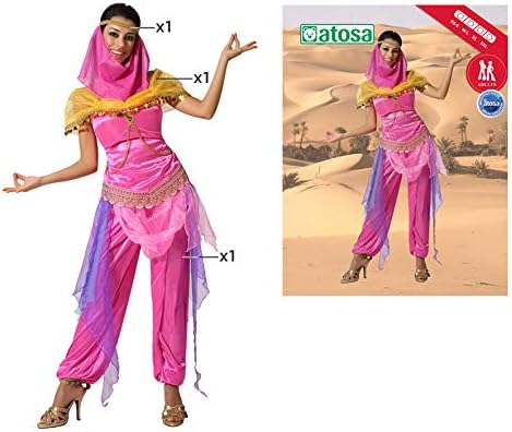 ATOSA Damen 66112 Arabische Prinzessin Kostüm XS-S Rosa Frau