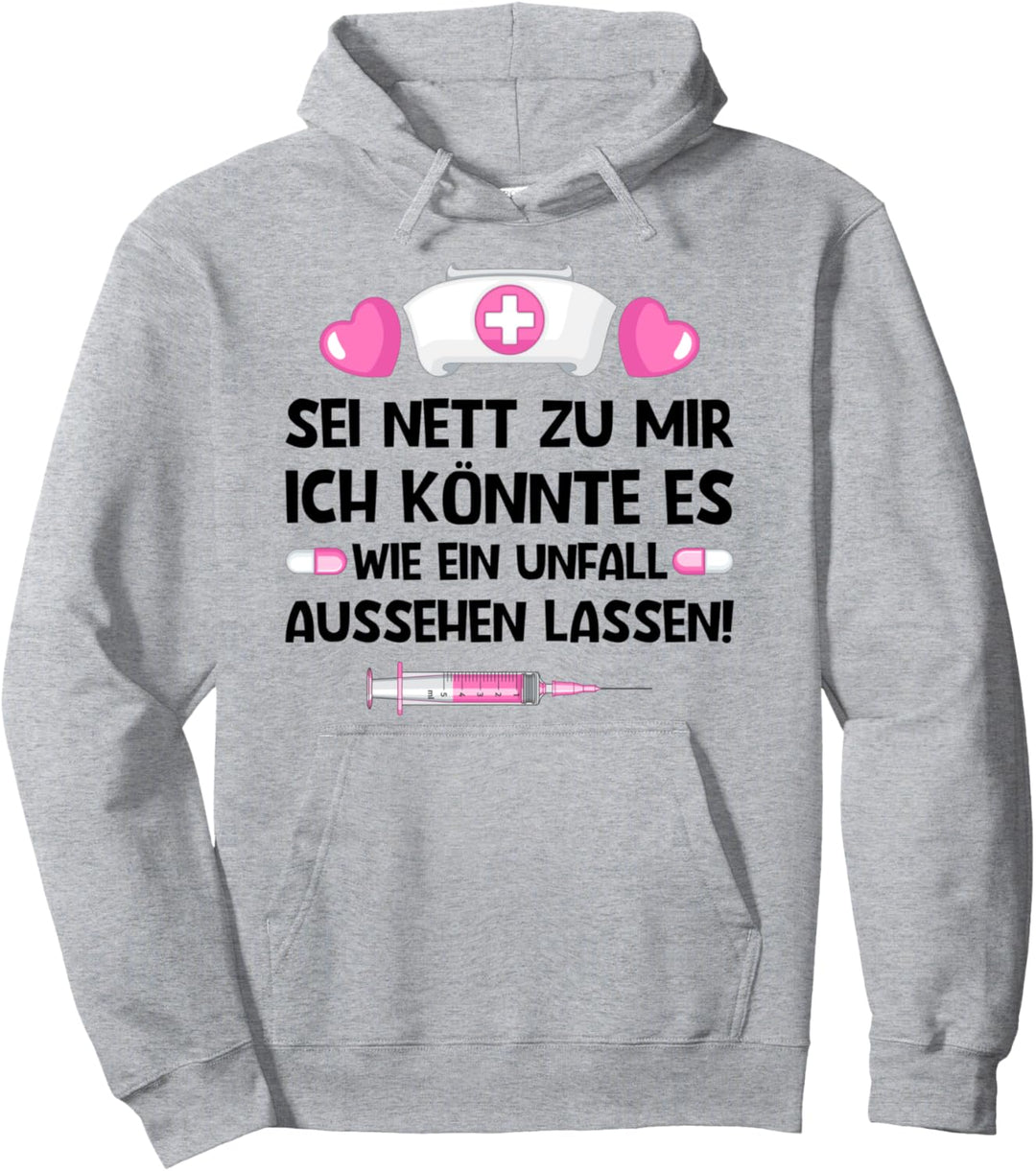 Krankenschwester Arzthelferin Sprüche Pflegekraft Pflegerin Pullover Hoodie