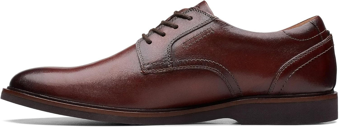 Clarks Herren Malwood-spitzeOxford 41 EU Braunes Leder, 41 EU Braunes Leder