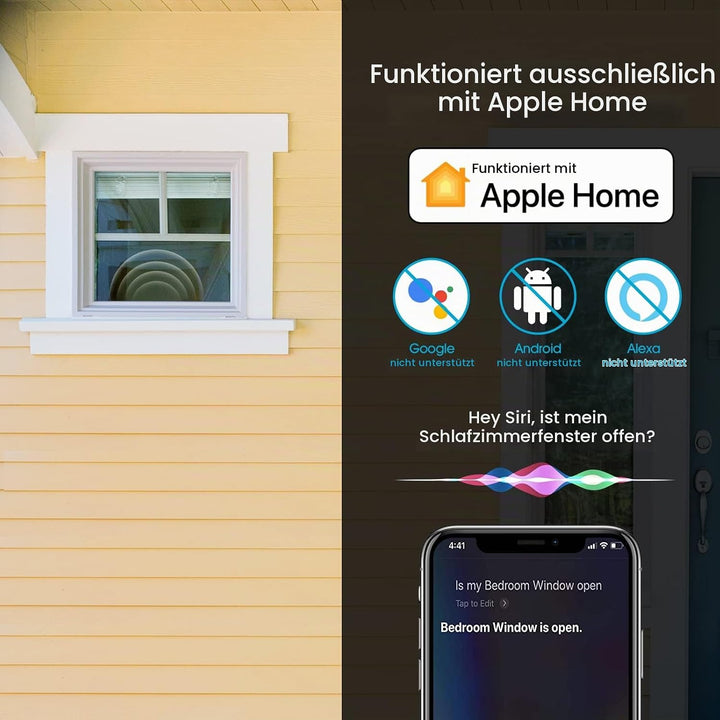 ONVIS Smarter Tür- und Fenstersensor, Door &amp; Window Kontaktsensor für Türen/Fenster, Bluetooth, Thre