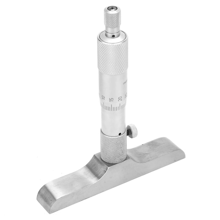 0,01 mm Tiefenmessschraube mit 5 Stück Pleuel Tiefenmessgerät Gage(0-100mm 4inch), 0-100mm 4inch