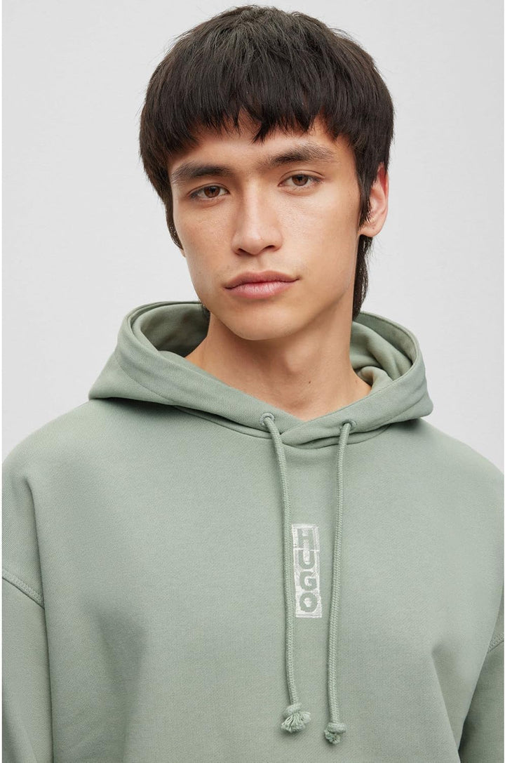 HUGO Herren Diushi Relaxed-Fit Hoodie aus Baumwolle mit Marker-Logos M Light/Pastel Green330, M Ligh