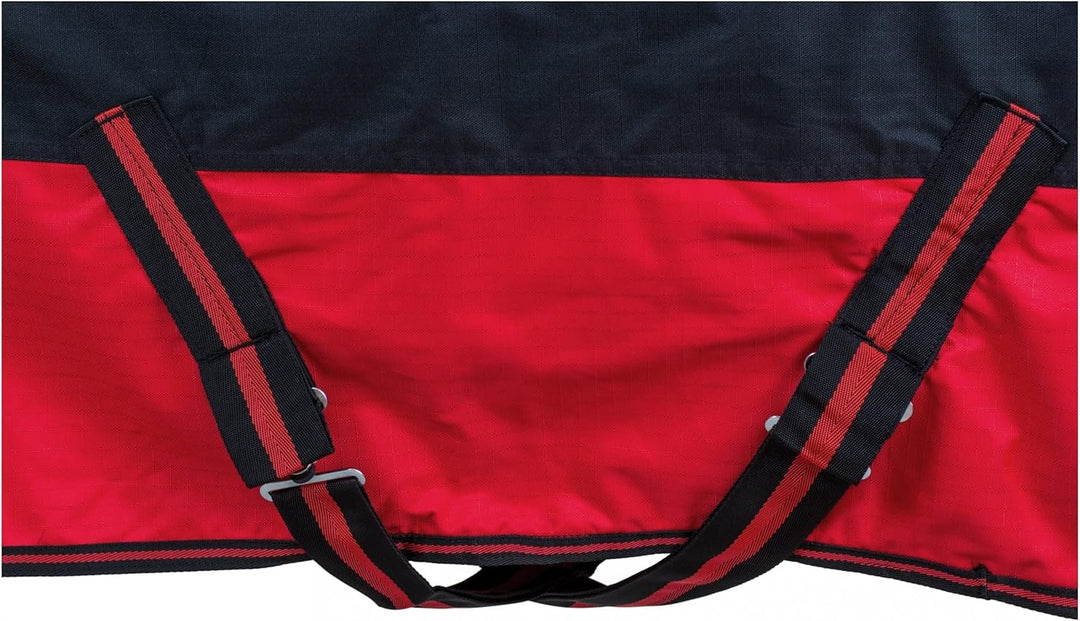 RL24 - Weidedecke High Neck Polarfleecefutter 600D BASICLINE schwarz/rot 85cm Schwarz/Rot (Altes Mod