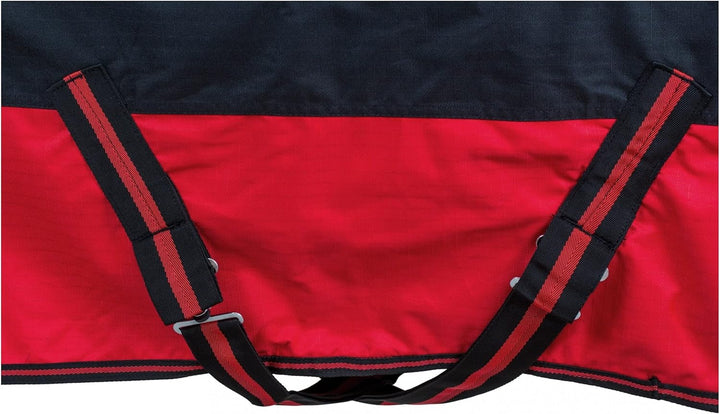 RL24 - Weidedecke High Neck Polarfleecefutter 600D BASICLINE schwarz/rot 85cm Schwarz/Rot (Altes Mod