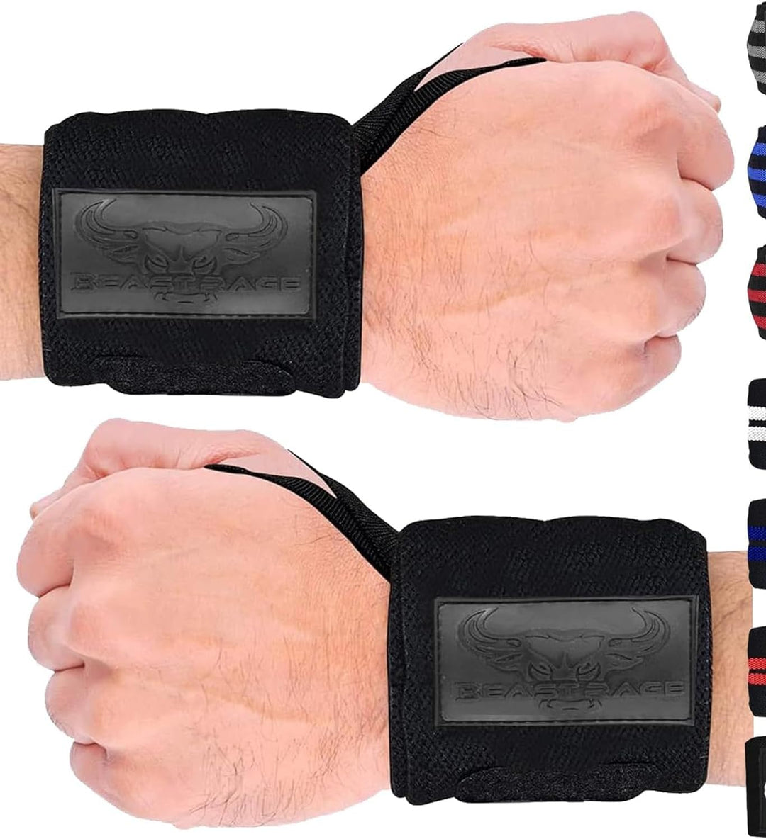 BEAST RAGE Zughilfen für Krafttraining (Fitness Straps) Kreuzheben Gurte Frauen Männer (Gepolstert)