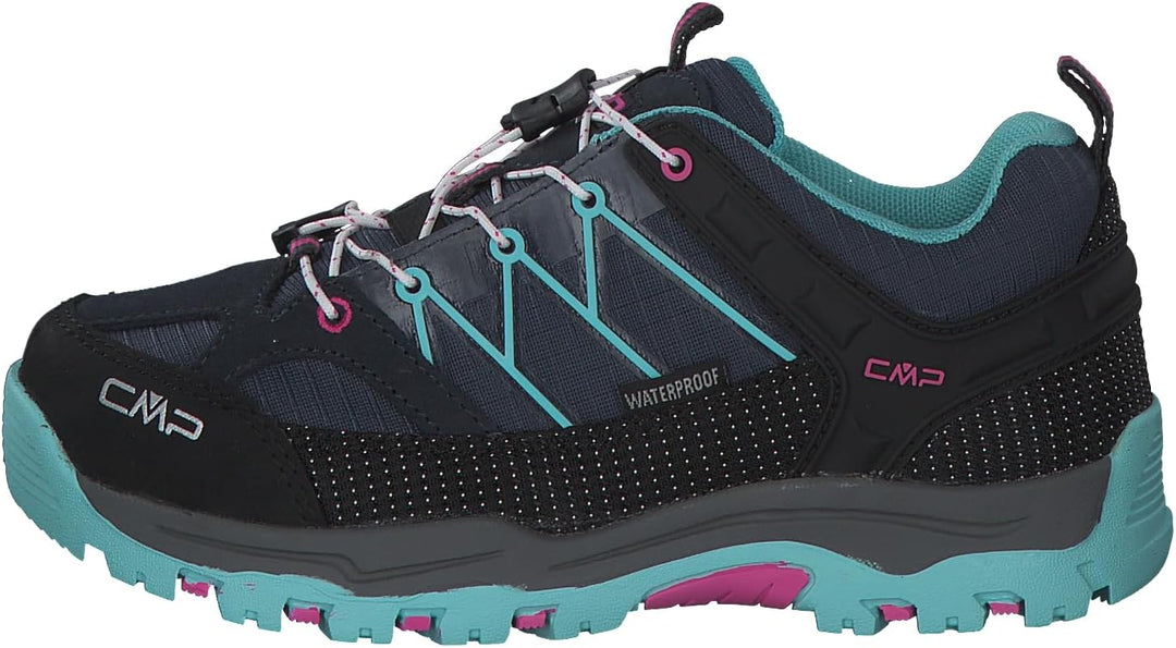 CMP Unisex Kinder Rigel Low Shoe Wp Trekking-& Wanderhalbschuhe 41 EU B Blue Acqua, 41 EU B Blue Acq