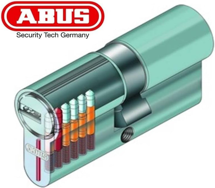 ABUS Türzylinder D6N - Schliesszylinder für Wohnungstüren, vernickelt, 35x55 mm - 33461 35x55 mm Ver