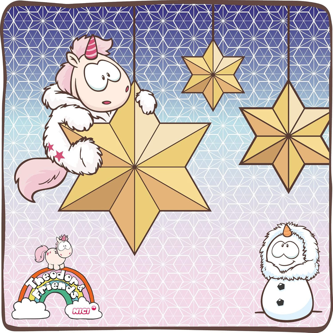 NICI Kuscheltier Einhorn Theodor im Schneeanzug 13 cm I Plüschtier für Mädchen, Jungen & Babys I Fla