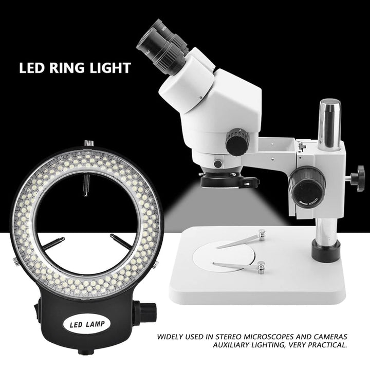 Ejoyous LED Ringlicht Mikroskop, Kamera Ringlampe Mikroskop Einstellbarer 144 LED Ring Light Illumin