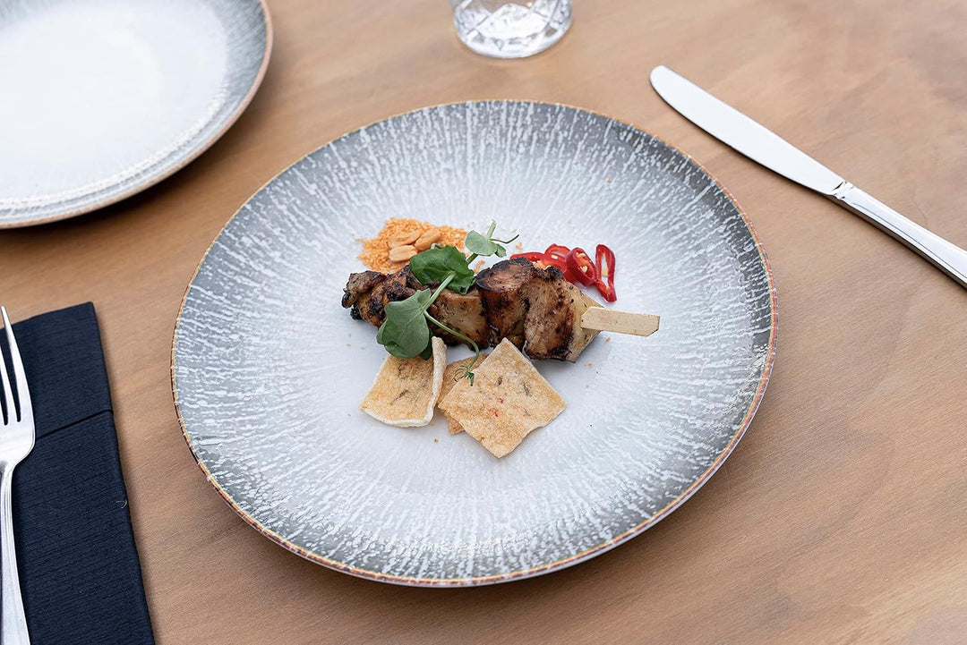 Hazel & Bos Juntos Teller-Set 6x, Porzellan, mit muster, 24cm, Grietas, Für Desserts und Frühstück 2