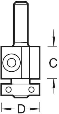 Trend - Rota-Tip Cutter 19mm Durchmesser - 46/02X1/4TC Rota-Spitze A = 90 x 19 mm Durchmesser x 12 m