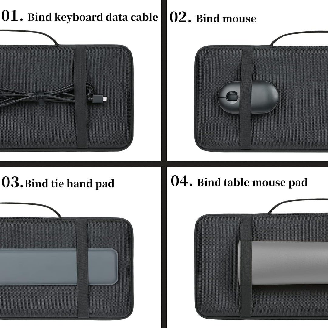 co2CREA Harte Tastatur reiseschutzhülle Etui Tasche für Razer cynosa V2 /Cynosa Chroma/BlackWidow V3