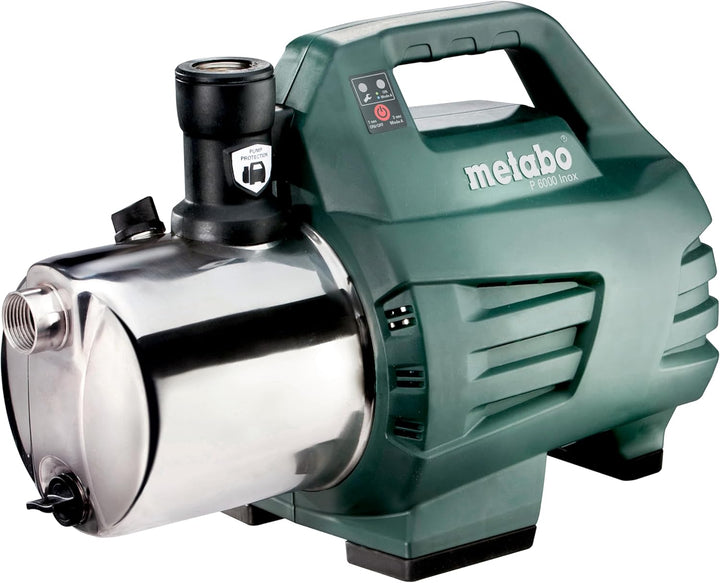 Metabo Gartenpumpe P 6000 Inox (600966000) Karton, Nennaufnahmeleistung: 1300 W, Max. Fördermenge: 6