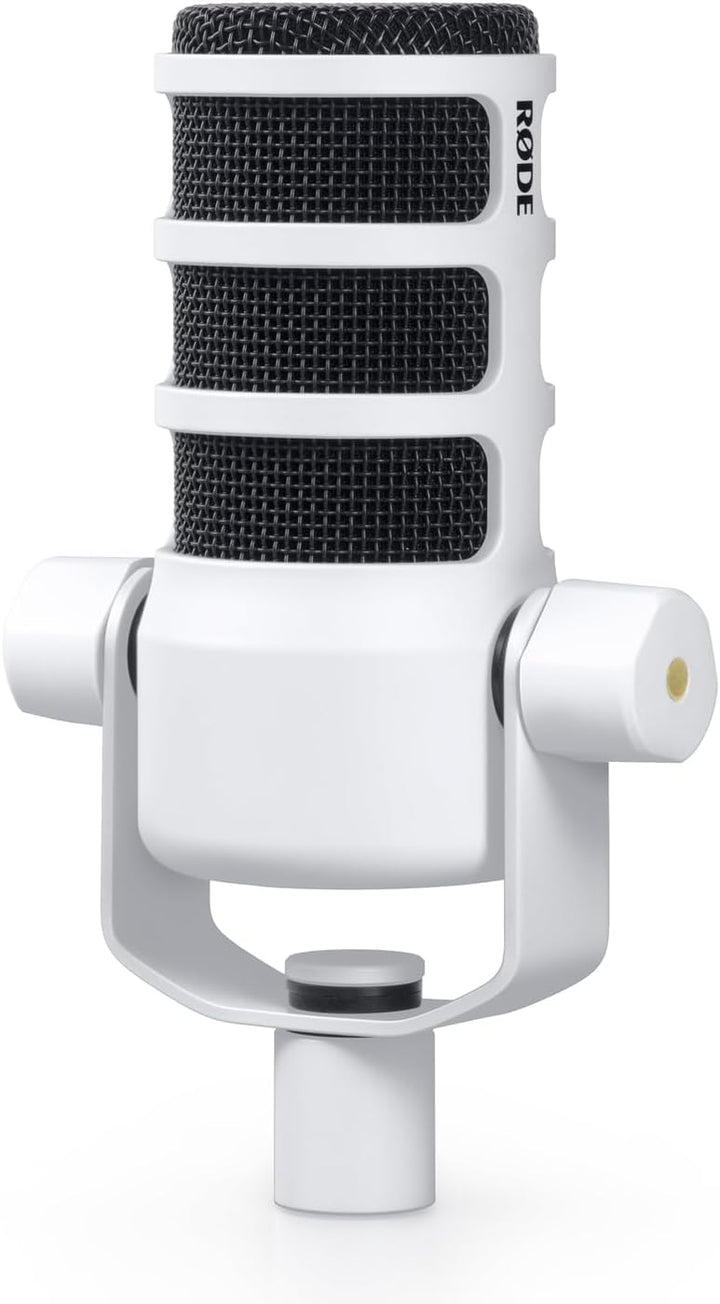 Rode Podmic professionelles Podcast-Mikrofon Weiss + keepdrum XLR-Kabel