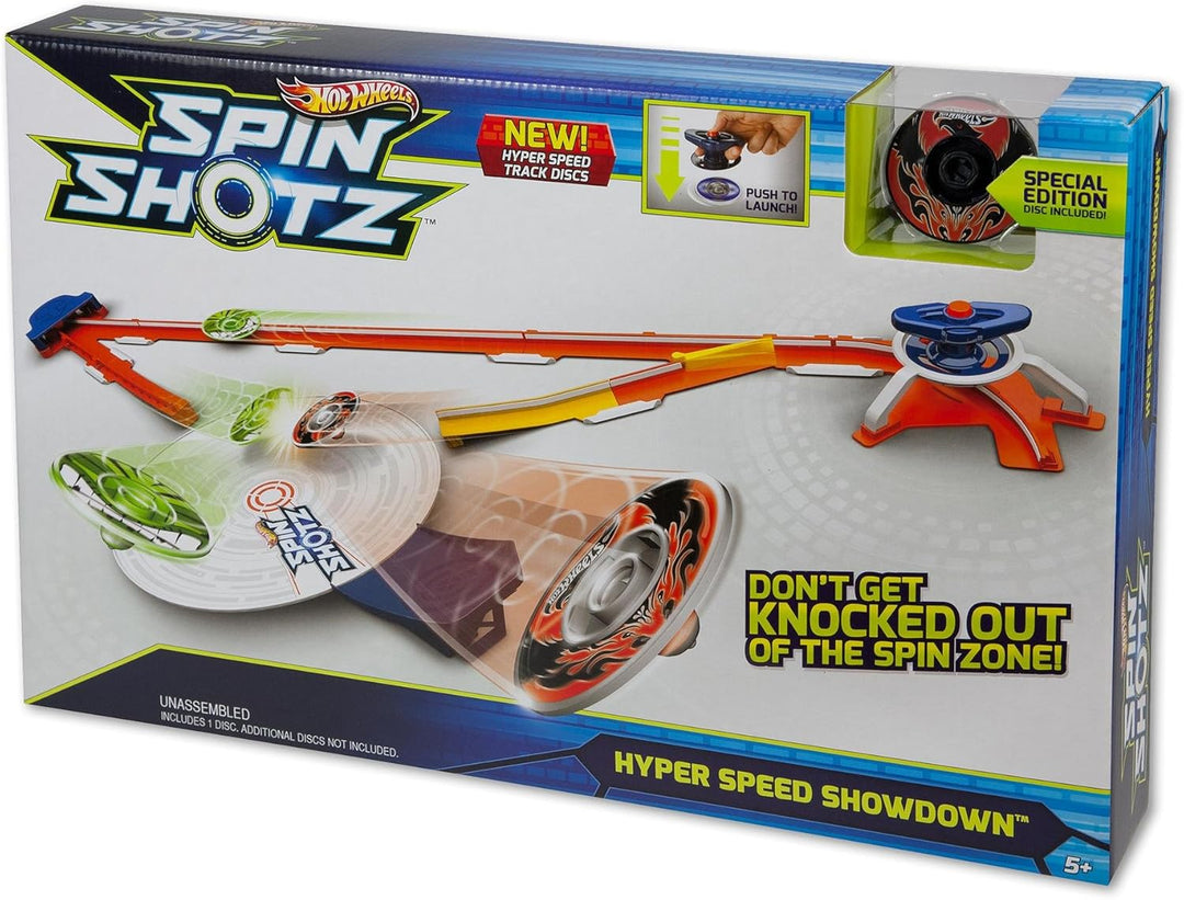 Hot Wheels Mattel Y0097 Spinshotz Super Wettkampf-Arena, mit viel Zubehör und 1 Disc