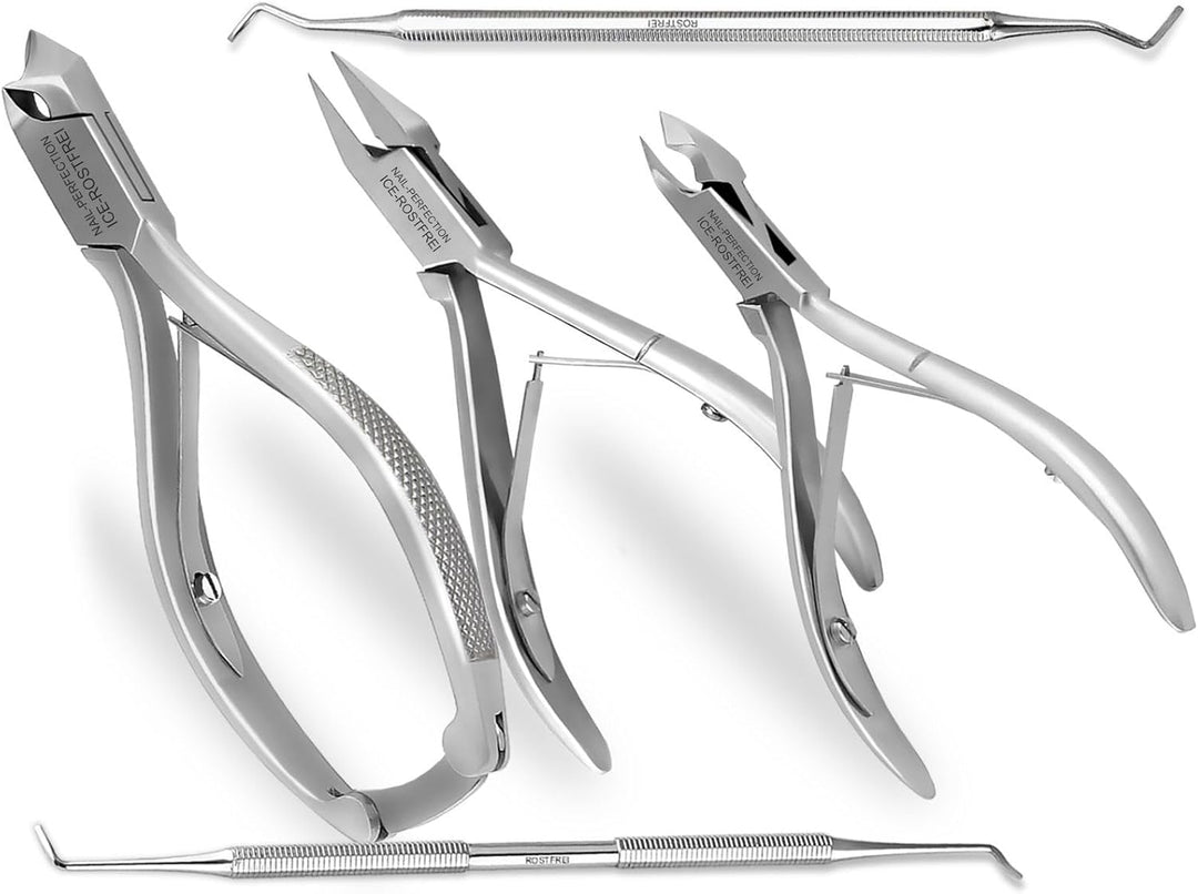 Pediküre Nagelzange Kopfschneider Eckenzange Nagelhautzange Set inkl. 2, Pediküre Set, 5-teilig