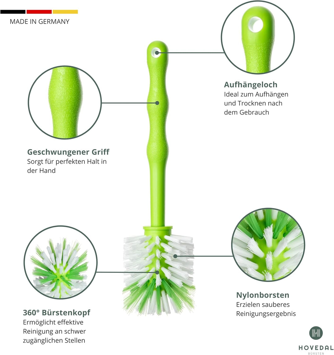 2er Set Mixbehälter Spülbürste, Reinigungsbürste perfekt zum Reinigen von Mixbehältern von Küchenmas