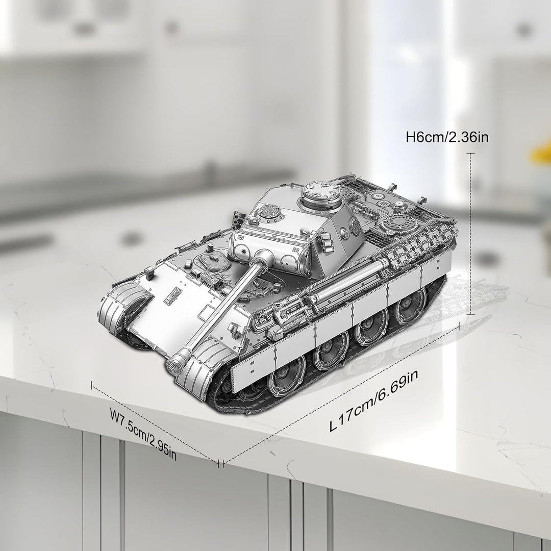 piececool 3D Puzzle Metall Panzerkampfwagen Ⅴ Panther 1:48, 3D Metall Puzzle PzKpfw V Ausf D, Modell