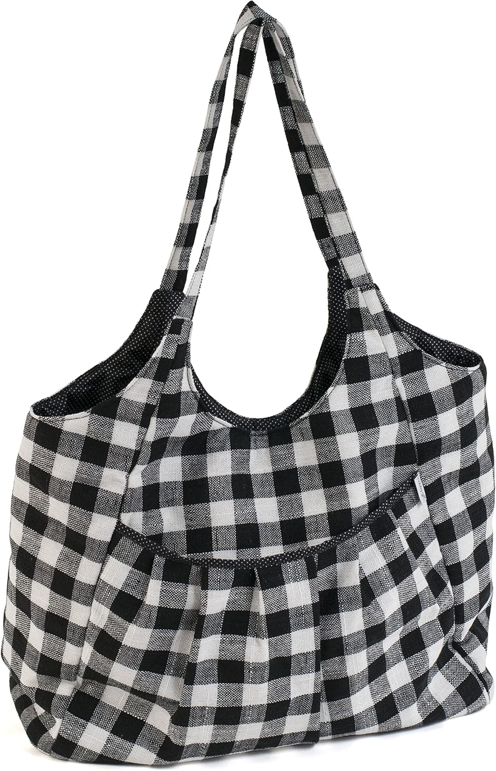 Hobby Gift Basteltasche, Schultertasche, einfarbig, Vichy-Design Einfarbiges Gingham, Einfarbiges Gi
