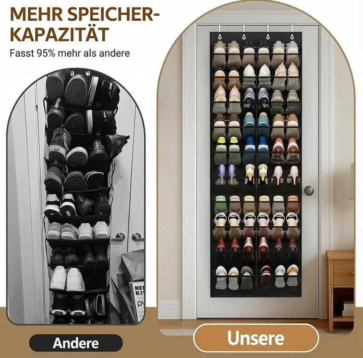 MISSLO Tür Schuhregal Hängend für 30 Paar Schuhe – Mesh-Türorganizer Hängeorganizer mit breiten Tasc