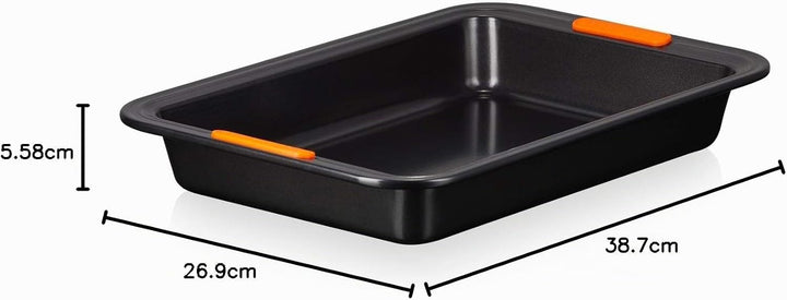 Le Creuset Antihaft Backform, Rechteckig, 33 x 23 cm, Sauerteigbeständig, Aus Karbonstahl gefertigt,
