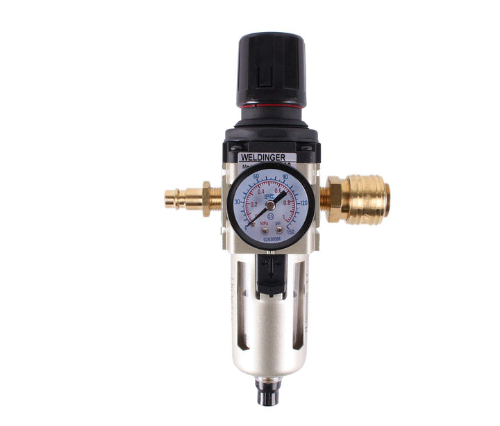 WELDINGER Druckluftregler 3/8" inklusive Filter Wasserabscheider Schnellkupplungen (Wartungseinheit)
