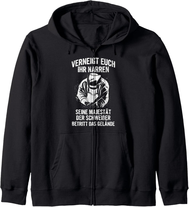 Schweisser Schweissen Schweissarbeiten Lustiges Metallbauer Kapuzenjacke