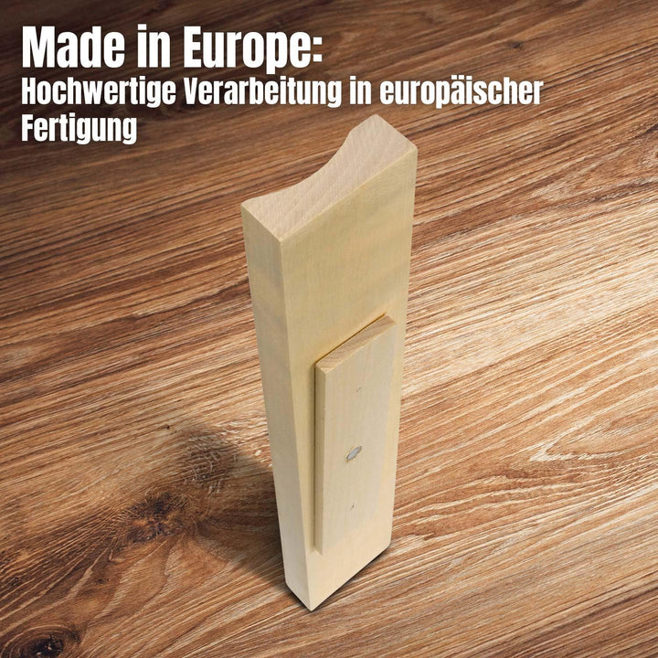 LaJa26 Sauna Sanduhr "Konvex" weisser Sand - FSC Espenholz - Drehgestell aus Holz zur Montage an der