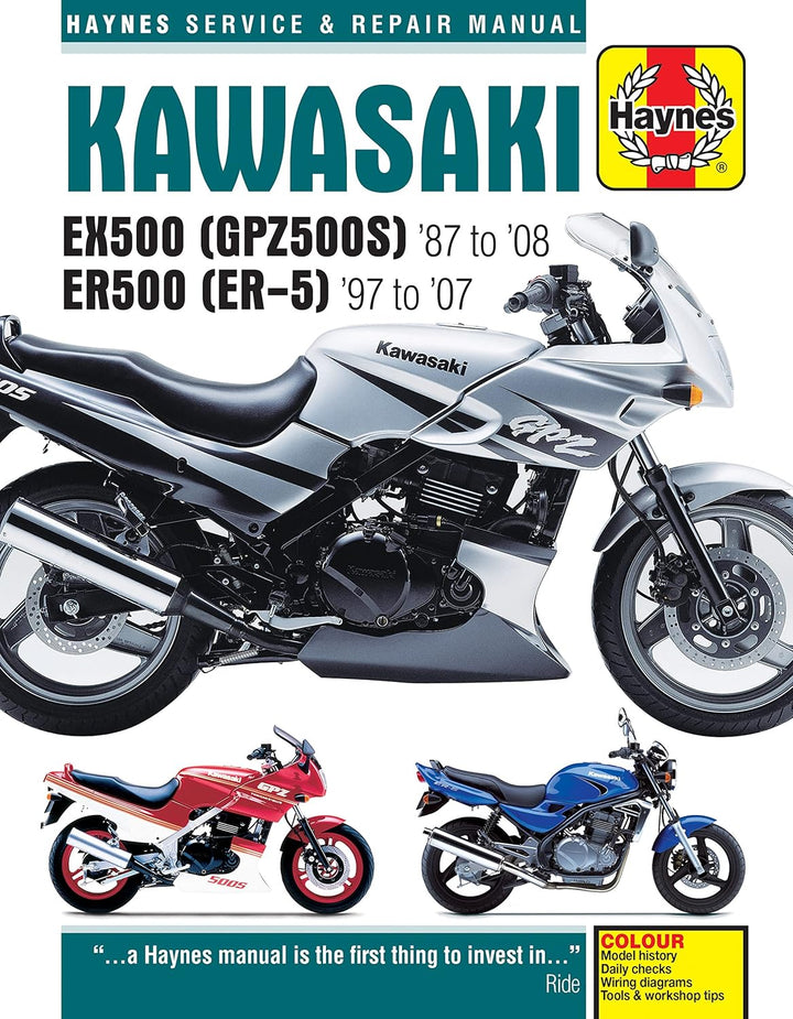 Kawasaki Ex500 Gpz500s '87 to '08 Er500 Er-5 '97 to '07 (Haynes Service & Repair Manual)