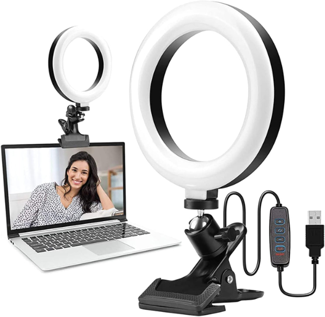 6 Zoll Kompaktes Ring-LED-Selfie-Licht mit Einstellbarer Helligkeit für Make-up-Video-Live-Stream fü