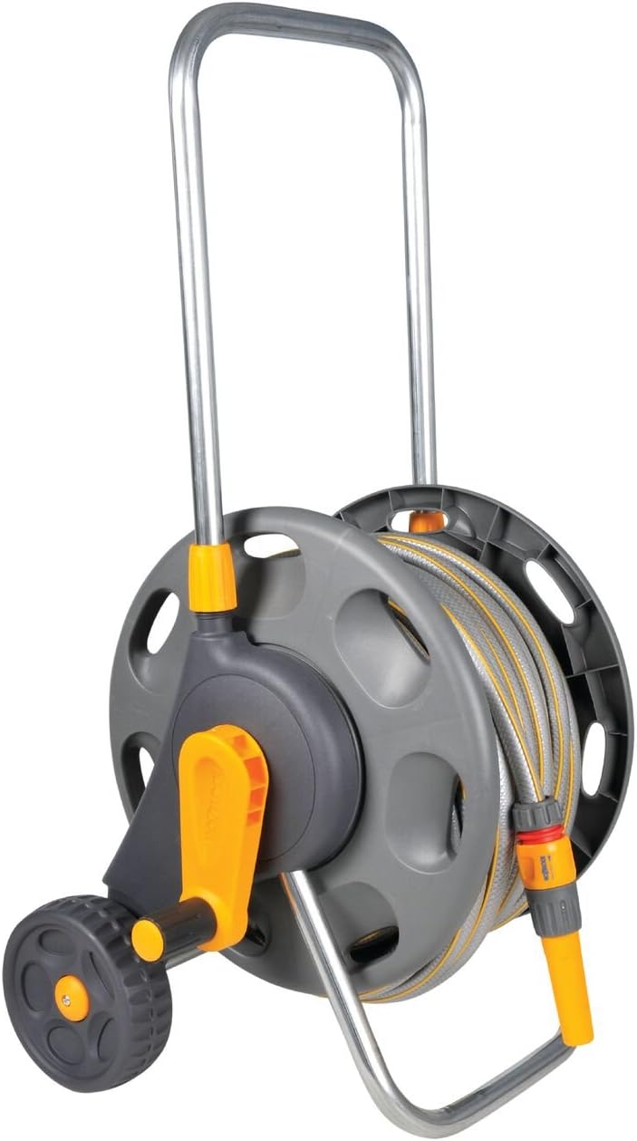Hozelock 60 m Schlauchwagen mit 25 m-Schlauch mit 25 meter Schlauch Single, mit 25 meter Schlauch Si