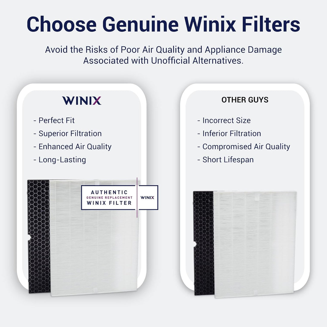 Ersatzfilter für WINIX H Luftreiniger. HEPA-Filter H13 (99,999%) und Aktivkohlefilter- Kompatibel mi