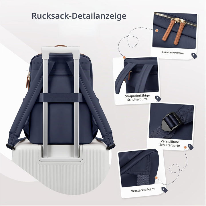 Stilvoller Laptop Rucksack für Damen von Fluggesellschaften zugelassen, Perfekt für die Arbeit das C