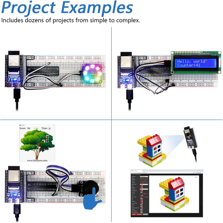 FREENOVE Ultimate Starter Kit for ESP32-S3-WROOM (Included) (Compatible with Arduino IDE), Onboard C