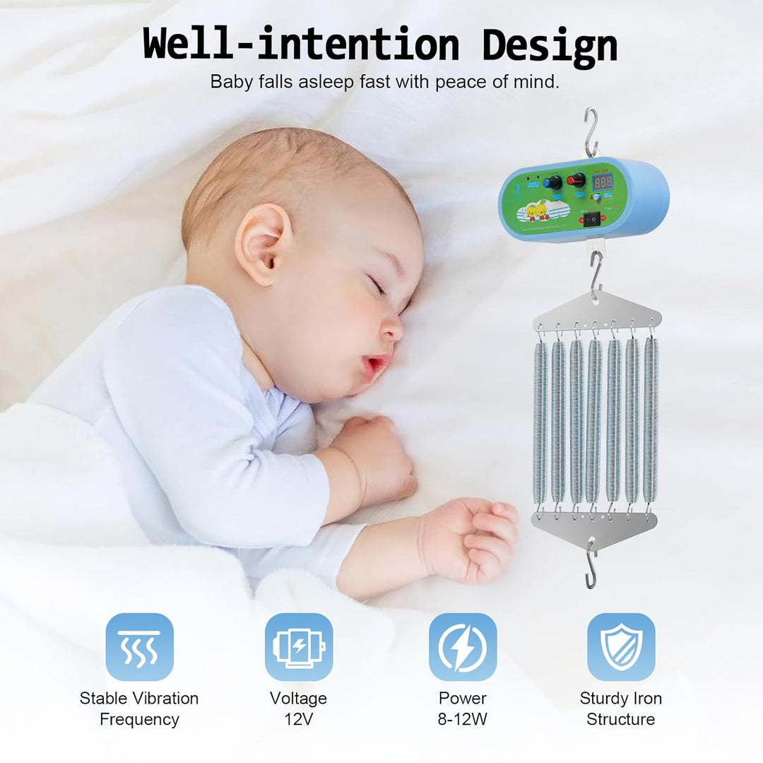 TESUGN Hängende elektrische Wiegensteuerung, Geräuscharm einstellbarem Elektrische Babyschaukel Baby