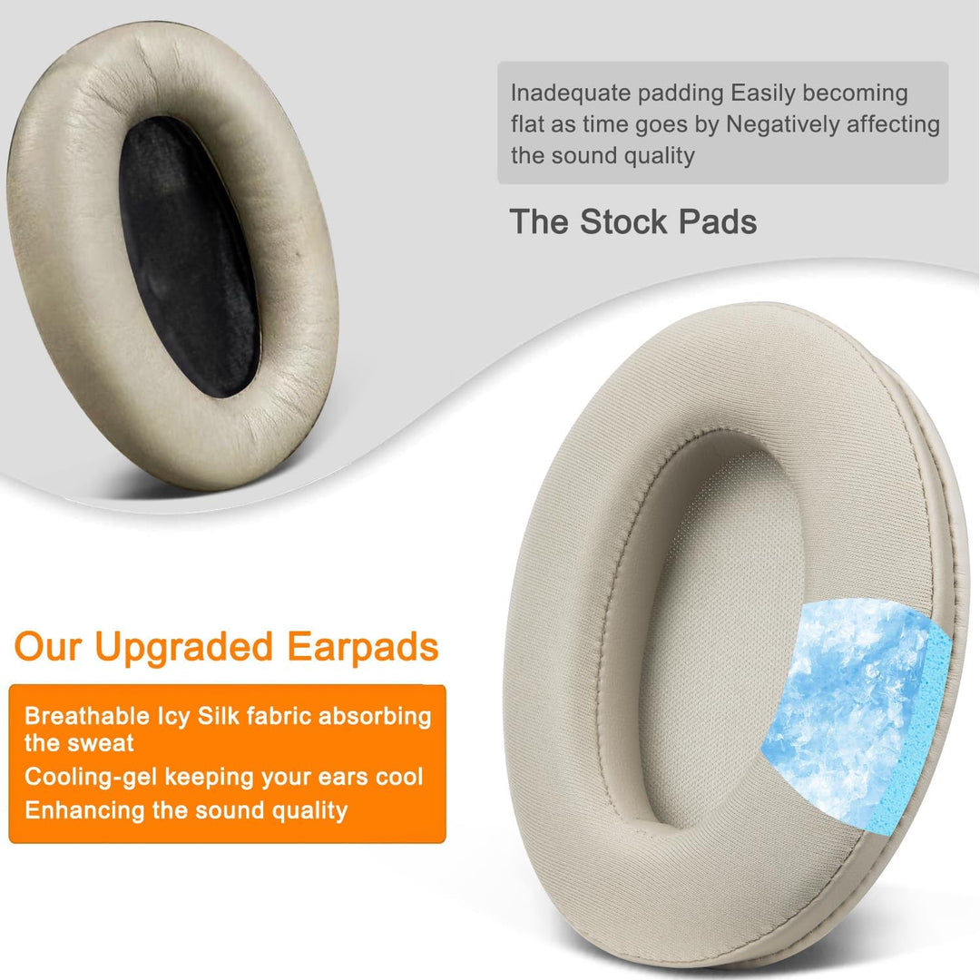 SOULWIT Kühlgel Ersatzpolster Ersatz Ohrpolster für Sony WH-1000XM3 (WH1000XM3) Over-Ear-Kopfhörer,