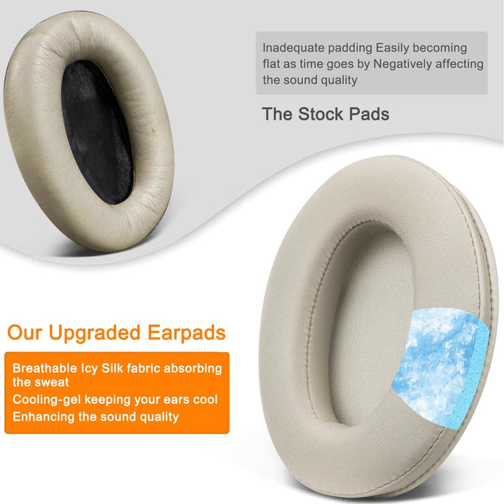 SOULWIT Kühlgel Ersatzpolster Ersatz Ohrpolster für Sony WH-1000XM3 (WH1000XM3) Over-Ear-Kopfhörer,