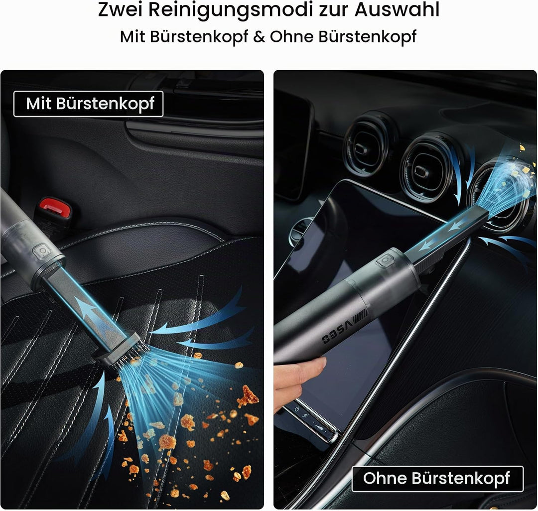 VSGO Autostaubsauger, Elektrischer Luftreiniger mit 17000 Pa Saugkraft, Tragbarer 5-in-1-Mini-Handst