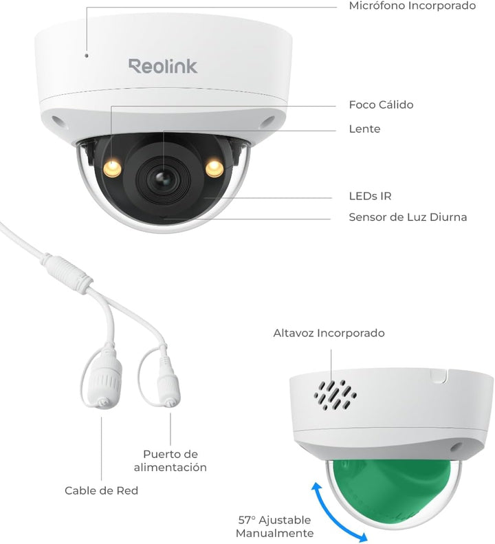 Reolink 4K UHD PoE Überwachungskamera, mit Ik10 Vandalismusschutz,RLC-840A