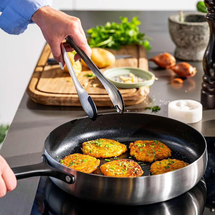 Berghoff Home Edelstahl Bratpfanne 28cm – Antihaft-Pfanne ohne PFAS – beschichtete Universalpfanne f