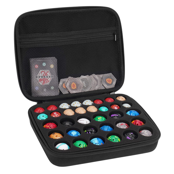Spielzeug-Aufbewahrungsbox, kompatibel mit 34 Stück Bakugan Battle Planet, BakuCores, Schwamm ist in