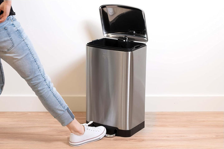 Dirt Devil Tretmülleimer 20L – Mülleimer Küche mit Soft Close – Abfalleimer aus Edelstahl – Herausne
