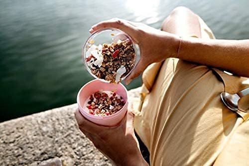 Mepal Müslibecher to go - praktischer Joghurtbecher - Unterteilung für Joghurt & Müsli - Geeignet fü