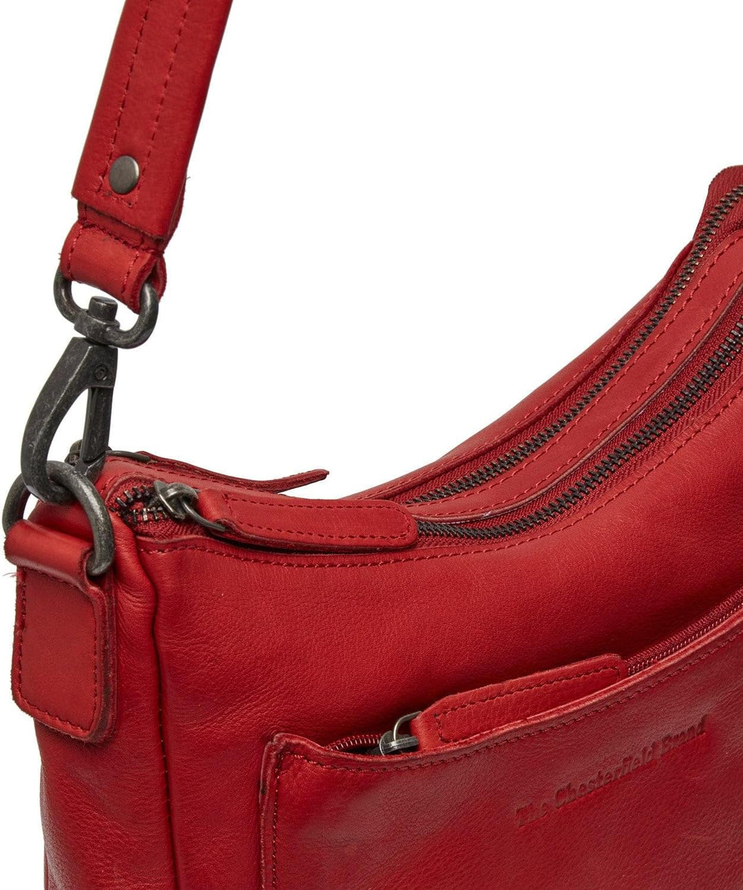 The Chesterfield Brand Caroline Schultertasche Leder 23 cm Rot Einheitsgrösse, Rot Einheitsgrösse